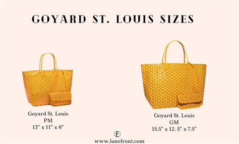 goyard louis tote size|reversible goyard tote bag.